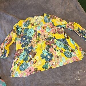 Floral Yellow Women's Top
